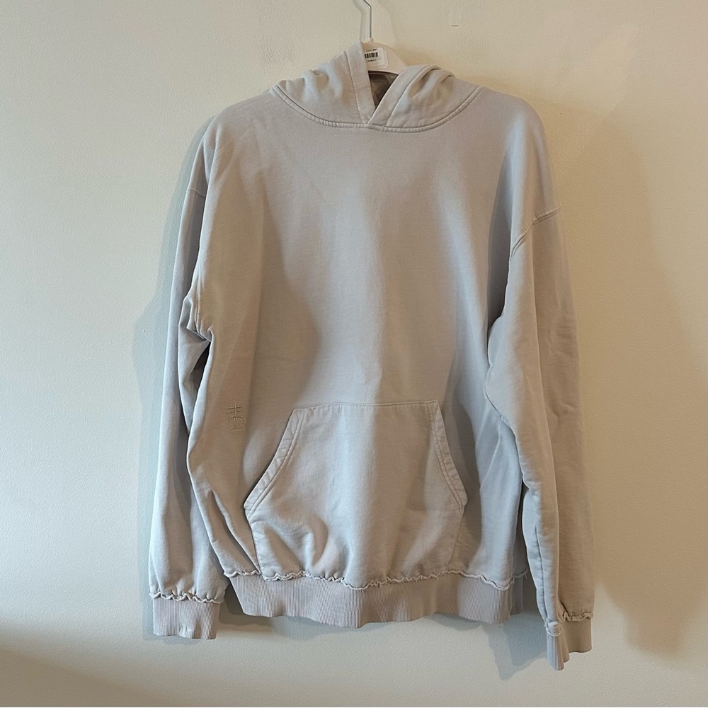 Drop Dead Clothing Neutrals Beige Cream Hoodie Minimalist Sweatshirt XL